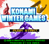 Konami Winter Games Title Screen